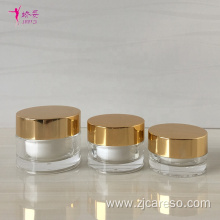 Cosmetic Packaging Plastic Cream Jar with Aluminum Cap